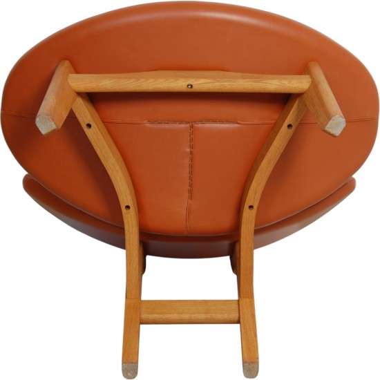 For Sale | Poul M. Volther Corona chair in cognac aniline leather